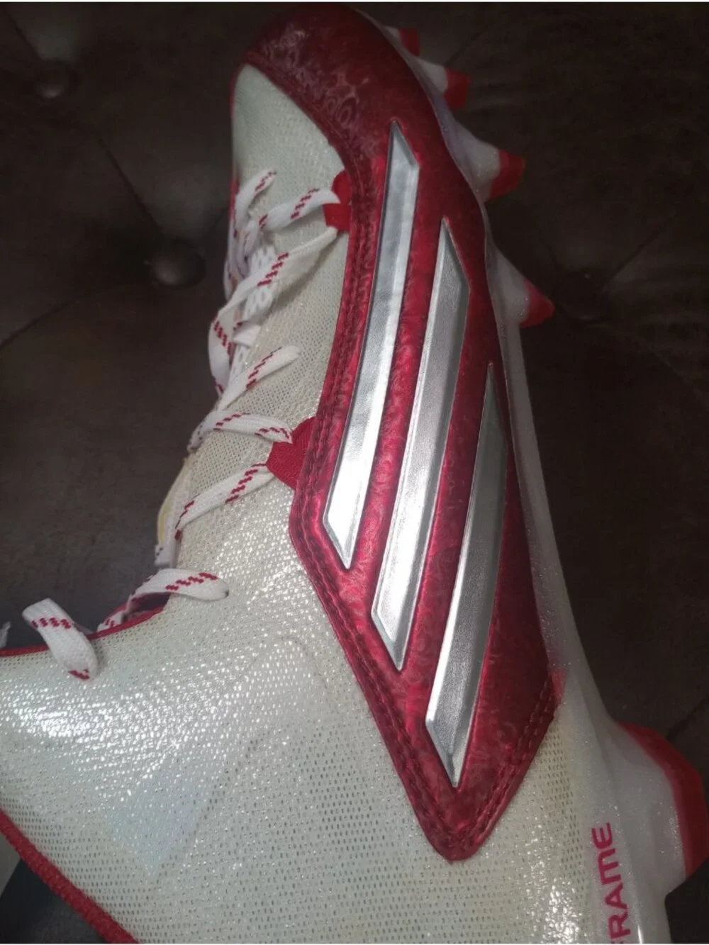 New Adidas Crazyquick 2.0 Mid Soccer/Football Cleats Red & White   Size 15